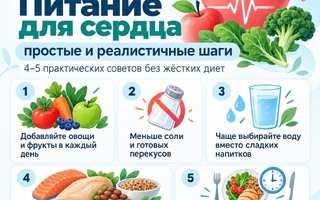 Питание для сердца: простые и реалистичные шаги